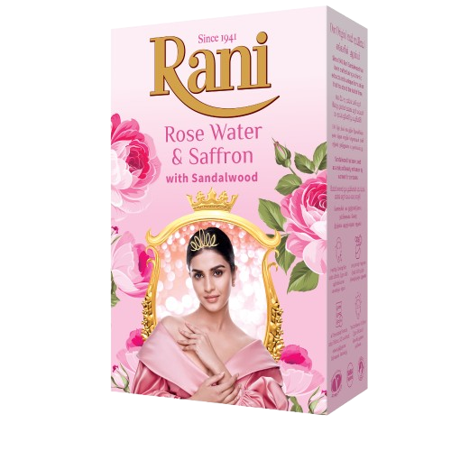 RANI SANDALWOOD WITH ROSE WATER & SAFFRON 65G
