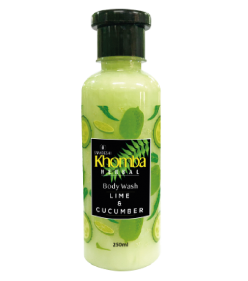 khomba herbal lime cucumber body wash