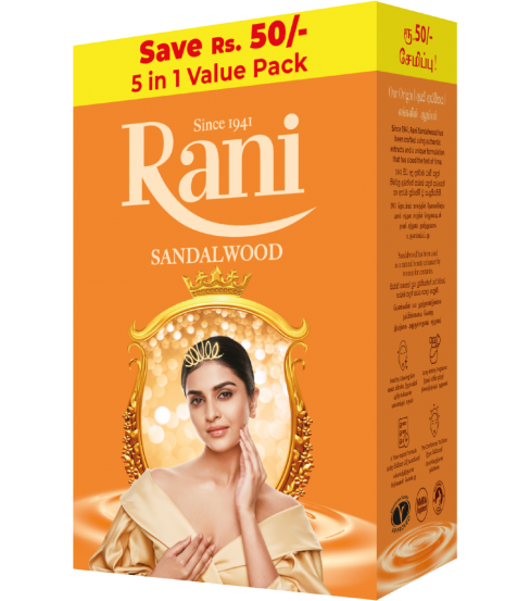 rani sandalwood 5 in 1 economic soap pack